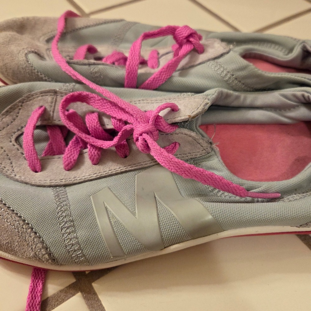 Merrell Drizzle Womens 9.5 Barefoot Minimalist Gray Pink Suede Sneaker J48936 - Picture 2 of 7
